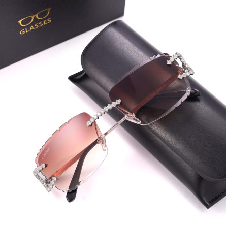 2025 New D Color Moissan High-End Luxury European And American Street Photography Punk Hip-Hop Trendy Glasses Spot - Image 2