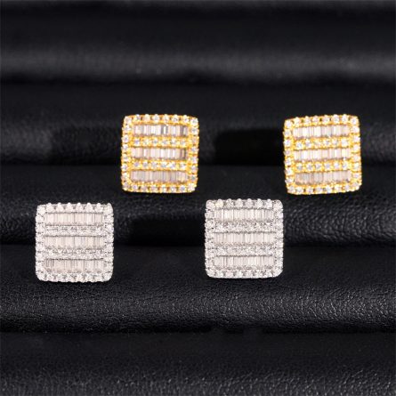Hot-Selling New 925 Sterling Silver Inlaid With D Color Vvs Round Moissan Earrings European And American Men And Women Classic Earrings - Image 4