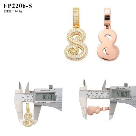 New Hot-Selling Personalized Letter Hip-Hop Pendant In Europe And The United States 925 Silver Mossanite Gra Certificate Pendant Can Be Drilled - Image 10