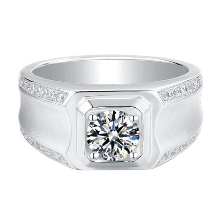 Douyin Live S925 Sterling Silver Ring Niche Wedding Gift Cool Genuine Luxury Mosan Men'S Diamond Ring Wholesale Trend - Image 5
