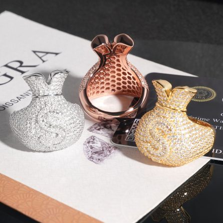 Hot Selling 925 Silver Mosan Money Bag Ring Silver Jewelry Hiphop European And American Hip Hop Personalized Men'S Ring - Image 4