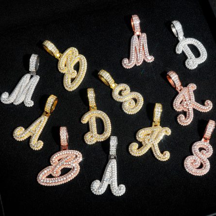 New Hot-Selling Personalized Letter Hip-Hop Pendant In Europe And The United States 925 Silver Mossanite Gra Certificate Pendant Can Be Drilled - Image 3