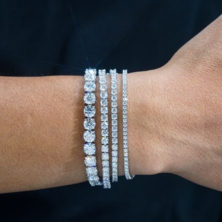 European And American Fashion Classic 3Mm Four-Claw Tennis Chain Full Circle D Color Moissan S925 Silver Tennis Bracelet Men And Women'S Style - Image 3