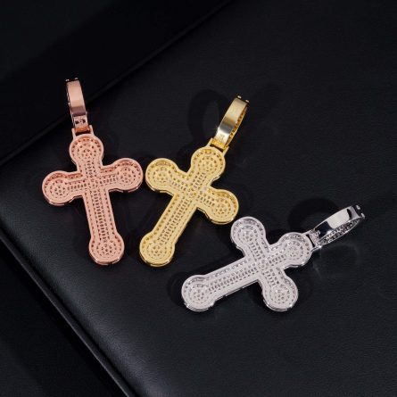 Diamond Jewelry New European And American S925 Silver Mosanite Cross Pendant Second-Pass Diamond Pencil Can Be Passed Through Tennis Chain - Image 4