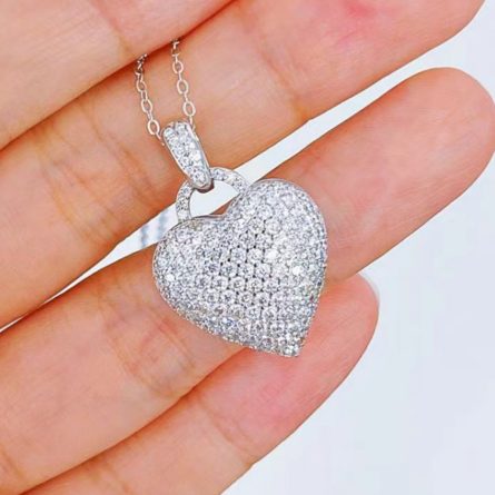Women'S Day Gifts To Girlfriend Girlfriend Practical Creative Gifts To Wife Full Silver Love Necklace Girl'S Birthday Women'S Day - Image 4