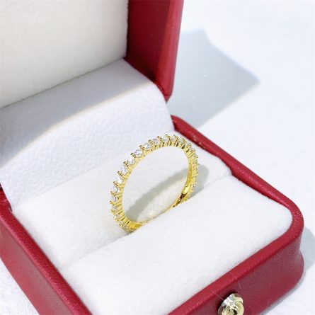 European And American Hot-Selling 2.0Mm Simple And Niche Mosan Ring With High-End Design S925 Silver-Enclosed Diamond Ring - Image 2