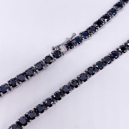 European And American Hip-Hop Black Single-Row Diamond Bracelet 4Mm/6Mm316L Stainless Steel Inlaid Zircon Chain Tennis Chain Spot - Image 4