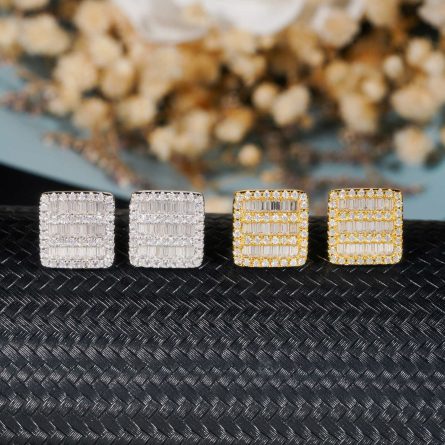 Hot-Selling New 925 Sterling Silver Inlaid With D Color Vvs Round Moissan Earrings European And American Men And Women Classic Earrings - Image 3