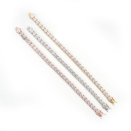 Manufacturer Spot European And American Hot-Selling 6.5Mm925 Silver Inlaid Mosan Hip-Hop Single Stone Men'S Tennis Chain Hiphop - Image 5