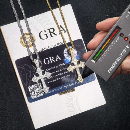 Hot-Selling Crosses Inlaid With D-Color Moissanite Pendant, Pass-Test Diamond Pen With Gra Certificate Manufacturer Direct Sales - Image 4