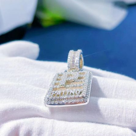 Source Factory Hip-Hop Style S925 Sterling Silver Mossanite Diamond Pendant European And American Men'S Necklace Full Diamond Accessories - Image 4