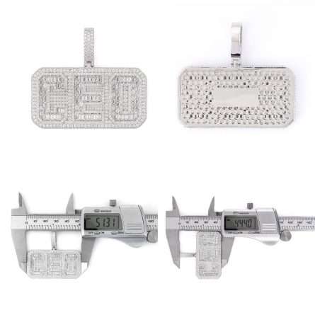 European And American Ins Hot Selling Personalized Hip Hop Letter Pendant 925 Silver Inlaid D Color Mosan Can Be Worn Through 10Mm Wide Cuban Franchise - Image 5