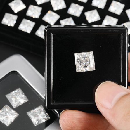 Princess Square/Square Moissanite Naked Stone Df, Vvs Clarity Jewelry With Stone Testing Pen With Certificate - Image 4