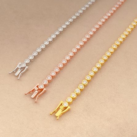 Hot Selling Mossanite 3Mm925 Silver Hip-Hop Bag Inlaid Tennis Chain Single Stone Bracelet Tennis Chain - Image 4