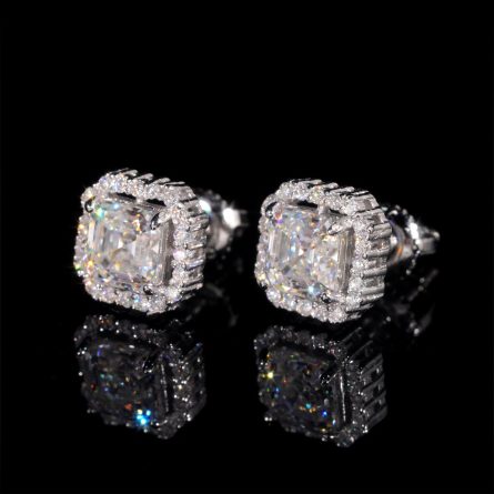 Diamond Hair 925 Silver Pagoda Mossanite Universal Men And Women Hip-Hop Neutral Fashion Trend Earrings Manufacturer Wholesale - Image 2