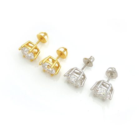 Manufacturer'S Hot-Selling 925 Sterling Silver Classic Six-Claw Earrings, Round Mossan Single Stone Hip-Hop Earrings, Earrings - Image 5