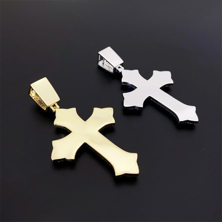 Hot Selling Hip-Hop Real Gold Electroplated Cross Pendant In Europe And The United States, Copper-Intact Diamond-Filled Zircon Popular Accessories Hiphop - Image 4