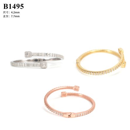 New European and American S925 silver inlaid D color moissanite classic Kajia bracelet hip-hop fashion high-end bracelet - Image 5