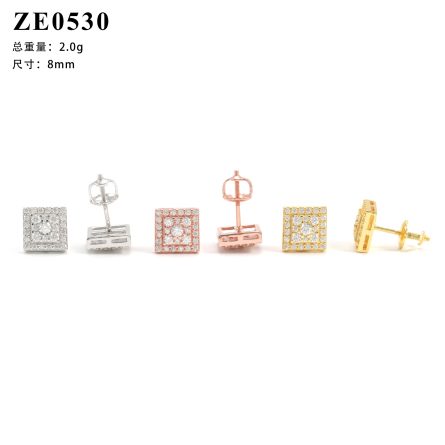 New Amazon S925 Sterling Silver Moissan Earrings, European And American Men And Women'S Classic Earrings - Image 5