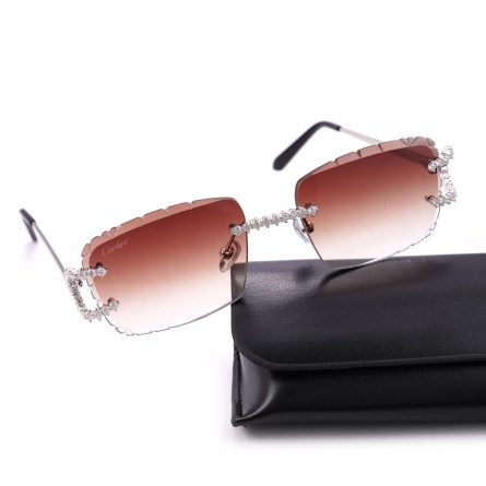 2025 New D Color Moissan High-End Luxury European And American Street Photography Punk Hip-Hop Trendy Glasses Spot - Image 3