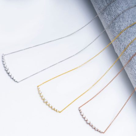 Manufacturer Spot S925 Silver Inlaid D Color Moissan Necklace For Women, Micro-Inlaid Women'S Necklace For Women, Fire Color Full Of Diamond Pen - Image 3
