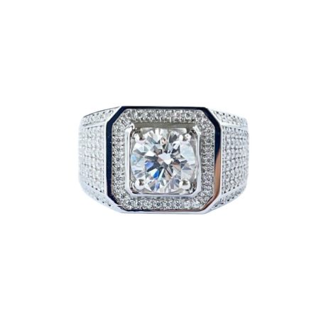 Douyin Live S925 Sterling Silver Ring Niche Wedding Gift Cool Genuine Luxury Mosan Men'S Diamond Ring Wholesale Trend - Image 6