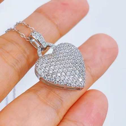 Women'S Day Gifts To Girlfriend Girlfriend Practical Creative Gifts To Wife Full Silver Love Necklace Girl'S Birthday Women'S Day - Image 3