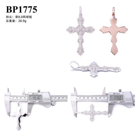 Diamond New Hip-Hop Pendant 925 Silver Mossanite Stone Cross Pendant Can Be Worn 8Mm Necklace Hot Sale - Image 5