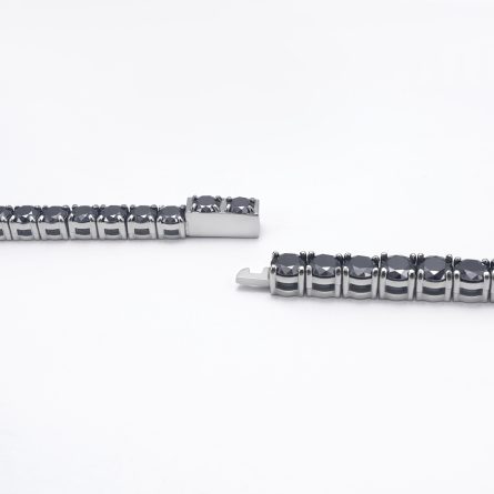 New Product 4-5Mm316L Stainless Steel Inlaid With Black Moissanite Necklace, Trendy Hip-Hop Men And Women Bracelet Jewelry - Image 3