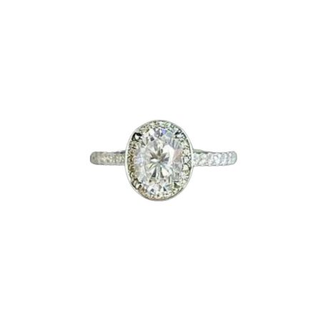 Luxurious Full Diamond Fashion Round Diamond Ring S925 Sterling Silver Moissan Diamond Ring 1 Carat Women'S Gift Engagement Ring Wedding Ring - Image 5