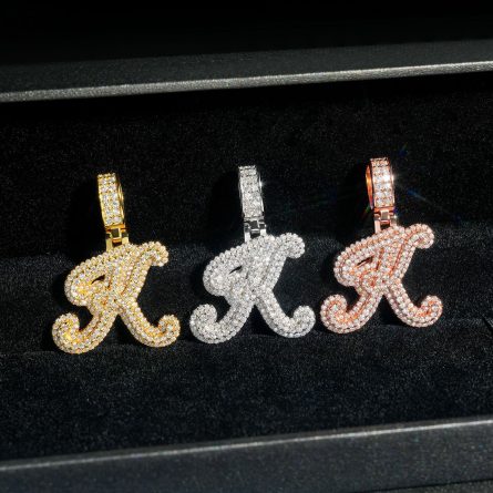 Diamond Discovery New Style Personalized Letter K Hip-Hop Pendant 925 Silver Mossanite Gra Certificate Pendant Can Be Passed - Image 2