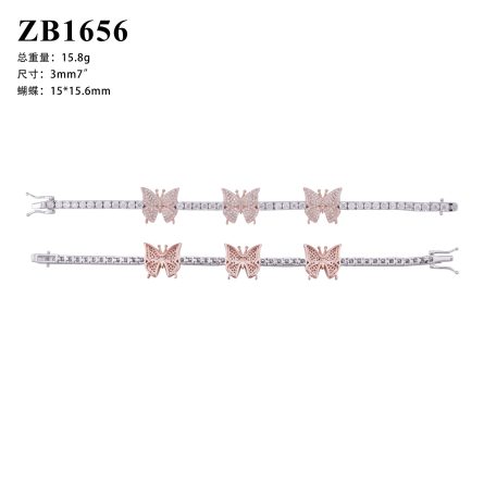 Diamond New S925 Silver-Set 3Mm Moissanite Butterfly Tennis Chain Hip-Hop Men And Women Hiphop Bracelet - Image 5