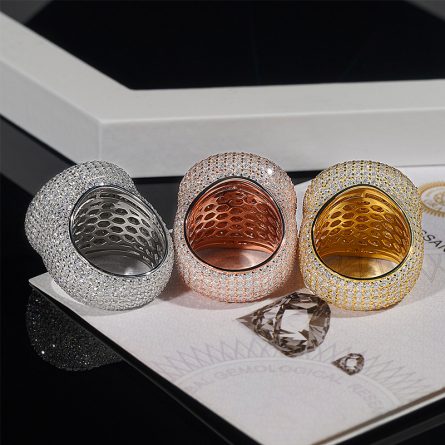New European And American Hip-Hop Rings For Men S925 Silver Inlaid D Color Moissan European And American Trendy Personalized Ring Wholesale - Image 4