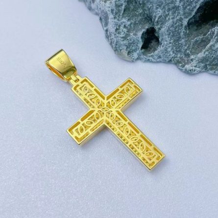 Spot  European And American Popular Hip-Hop Cross Pendant S925 Sterling Silver Mosan Simple Trendy Pendant Ins - Image 3