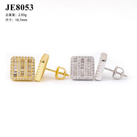 Hot-Selling New 925 Sterling Silver Inlaid With D Color Vvs Round Moissan Earrings European And American Men And Women Classic Earrings - Image 5
