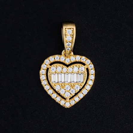 Manufacturer Wholesale New Styles Of Men And Women Heart-Shaped Hip-Hop Pendants 925 Silver Mossan Pendants European And American Hip-Hop Hot-Selling Styles - Image 3