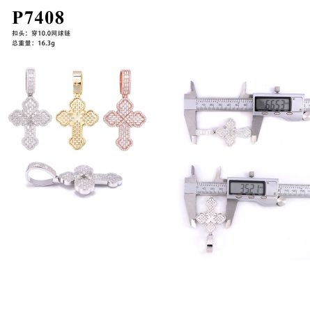 E-Commerce New S925 Silver Moissanite Cross Pendant European And American Hip-Hop Trend Personalized Pendant - Image 5