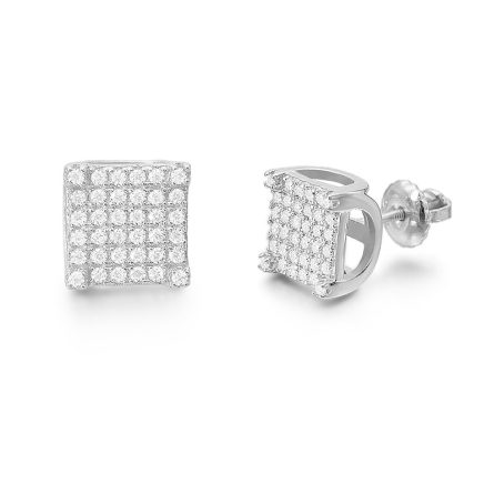 Amazon New Men'S And Women'S Hip-Hop Accessories Vvss925 Silver-Inlaid Moissan Earrings Hot-Selling One-Piece Shipping - Image 5