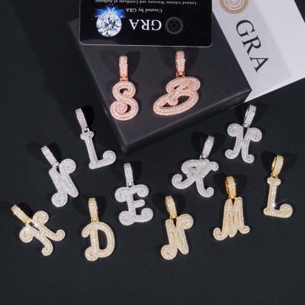 New Hot-Selling Personalized Letter Hip-Hop Pendant In Europe And The United States 925 Silver Mossanite Gra Certificate Pendant Can Be Drilled - Image 4