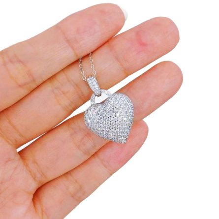Women'S Day Gifts To Girlfriend Girlfriend Practical Creative Gifts To Wife Full Silver Love Necklace Girl'S Birthday Women'S Day - Image 5
