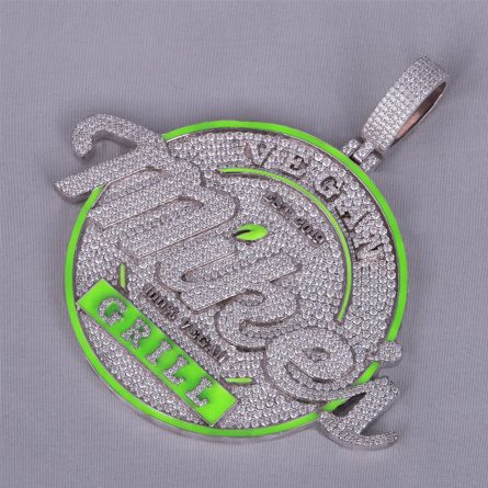 European And American Hip-Hop Style Pendant S925 Sterling Silver Mosanthemum Men'S Letter Pattern Men'S Jewelry Commemorative Plaque Tag - Image 4