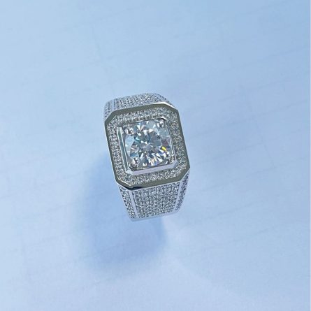 Cross-Border European And American Hot Selling Light Luxury Men'S Ring S925 Silver Plated 18K Gold 3 Carat Seiko Mossanite Men'S Ring Wholesale - Image 3