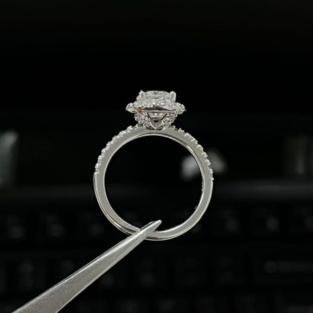 S925 Sterling Silver Mossan Classic Micro-Set Round Bag Ring For Women One Carat Six Claw Classic Fashion Wedding Ring Spot In - Image 3
