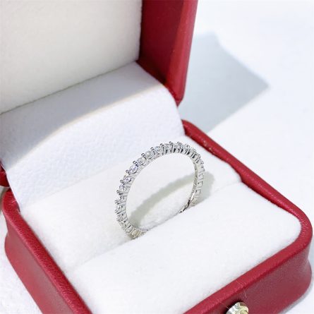 European And American Hot-Selling 2.0Mm Simple And Niche Mosan Ring With High-End Design S925 Silver-Enclosed Diamond Ring - Image 3