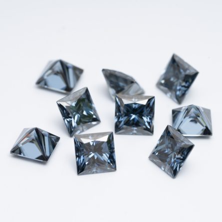 Colorful Original Color Royal Blue Mossanite Naked Stone Princess Square Shape Naked Diamond Matching Certificate  Manufacturer Wholesale - Image 5