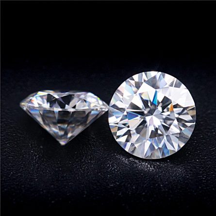 K Gold Exclusive D Color Extremely White, Round Eight Hearts And Eight Arrows Mossanite Naked Stone Source Manufacturer Large-Scale Spot Wholesale - Image 3