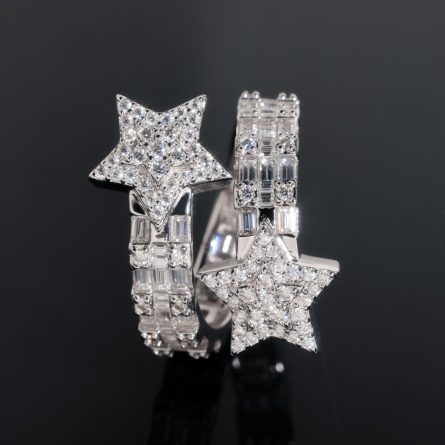 Diamond Hair New European And American Hip-Hop Star Boy Ring 925 Silver Mossanite Stone Full Of Personality New Trendy Ring Spot - Image 3