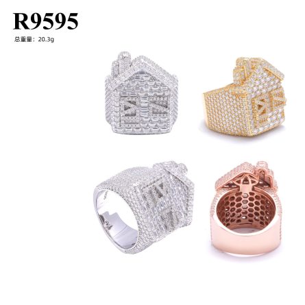 European And American Hip-Hop Jewelry 925 Silver Inlaid D Color Moissanite Ring Privately Appointed New Trendy Ring Series - Image 5