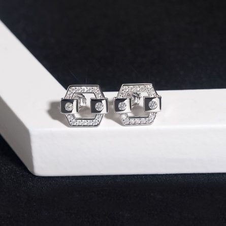 Manufacturer Wholesale S925 Silver-Inlaid D-Color Moissanite Earrings, Hot-Selling Hexagonal Simple Earrings, Earrings In Europe And The United States - Image 3