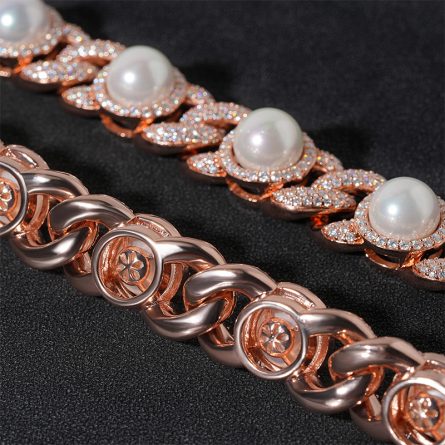 New Products Are Available In New European And American Pearl Necklaces 925 Silver Mossanite Stones Inlaid With 15Mm Cuban Chain Men'S Hip-Hop Accessories - Image 4